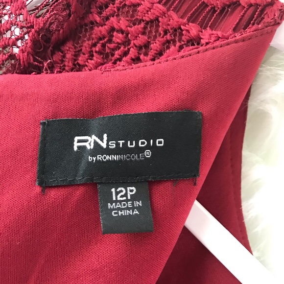 RN Studio Formal Lace Burgundy Dress - Picture 7 of 7